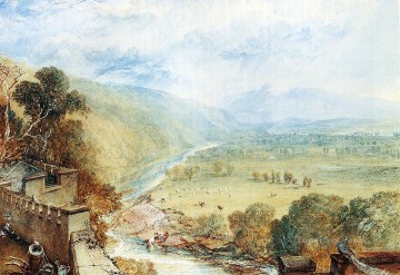 ジョセフ・マロード・ウィリアム・ターナー Painting - イングルバラ ホーンビー城のテラスからの風景 ターナー
